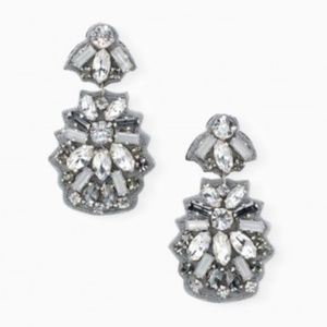 Stella & Dot | Crystal Leather Mosaic Gala Statement Chandelier Earrings